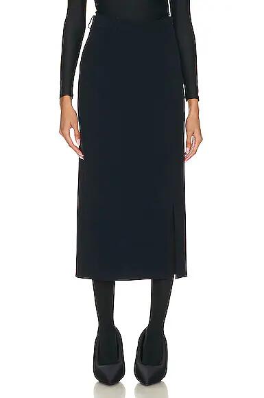 Balenciaga Slit Tailored Skirt in Navy Cover