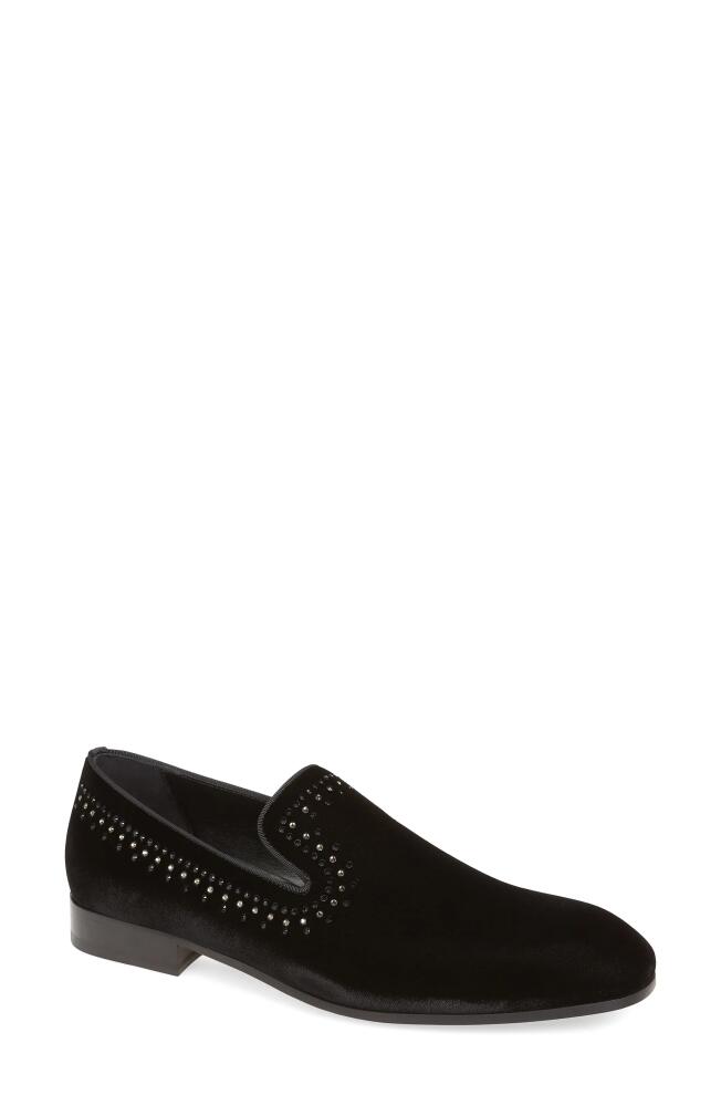 Stuart Weitzman Premiere Party Loafer in Black/Black Multi Cover