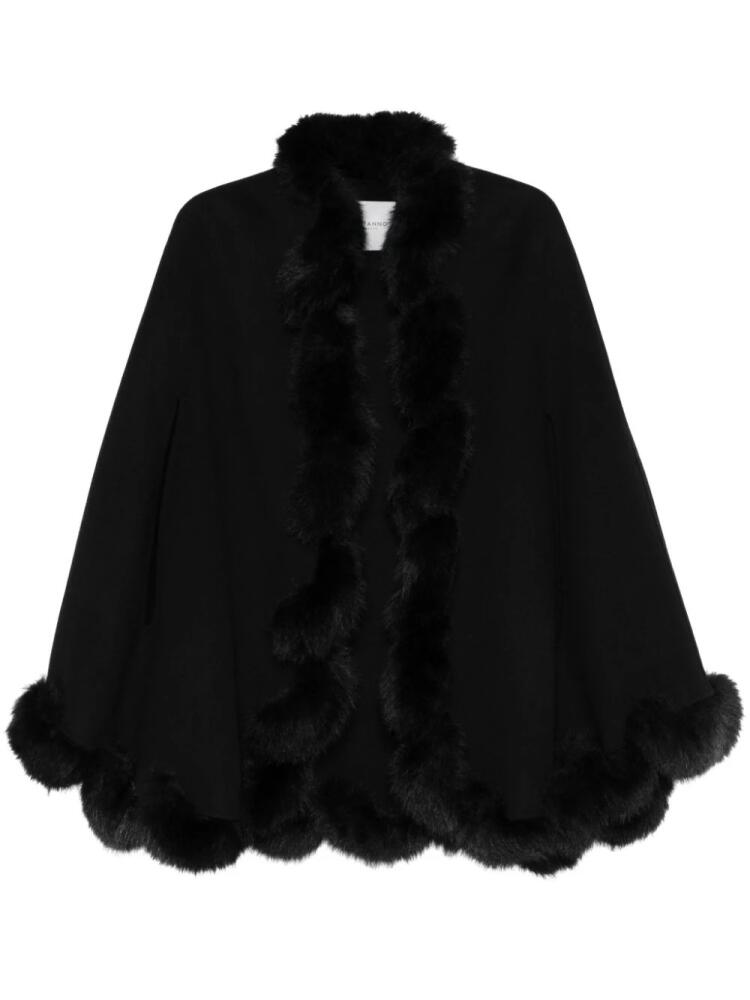 ERMANNO FIRENZE faux-shearling cape - Black Cover