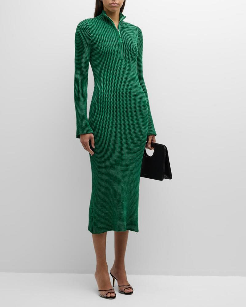 SIMONMILLER Zumi Textured Knit Long-Sleeve Midi Dress Cover