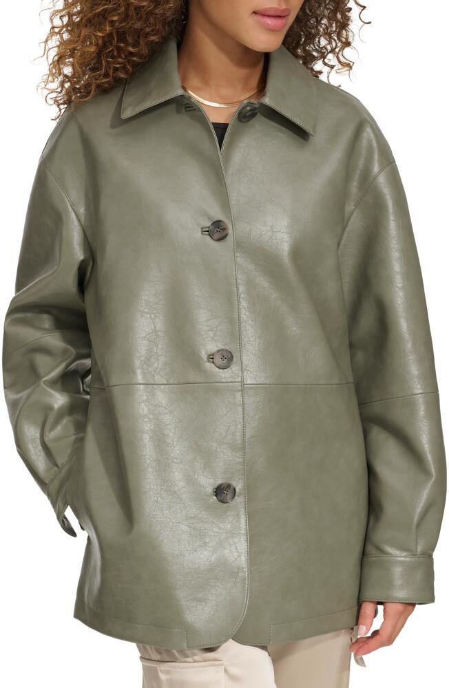 levi's Oversize Faux Leather Relaxed Jacket in Sage Cover