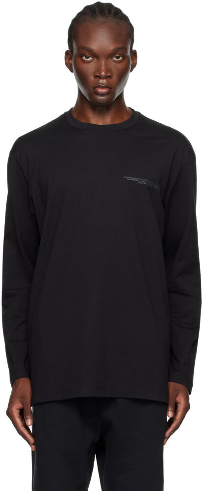 Y-3 Black Logo Long Sleeve T-Shirt Cover