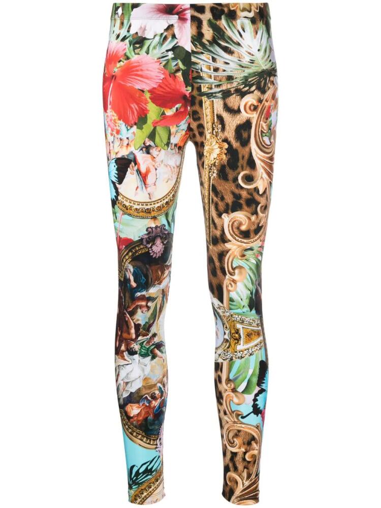 Philipp Plein Baroque Flowers leggings - Brown Cover