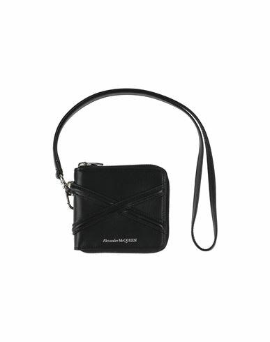 Alexander Mcqueen Man Wallet Black Soft Leather Cover