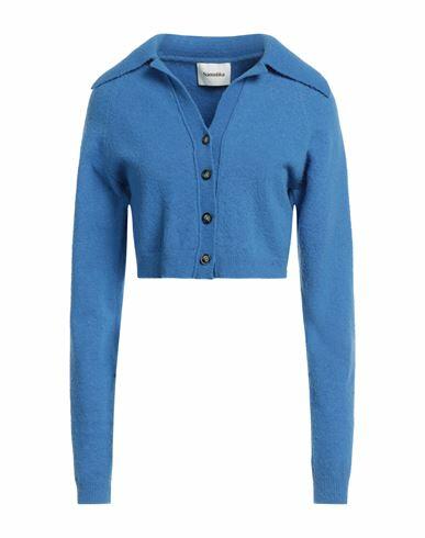 Nanushka Woman Cardigan Azure Merino Wool, Polyamide, Elastane Cover