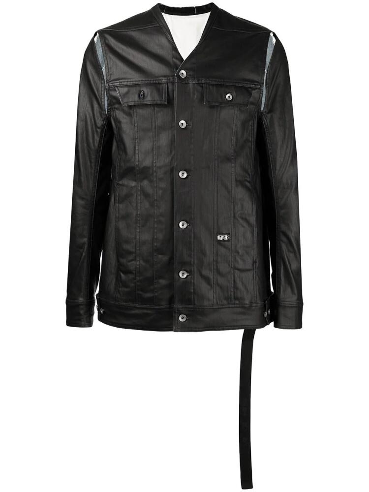 Rick Owens DRKSHDW buttoned-up leather jacket - Black Cover