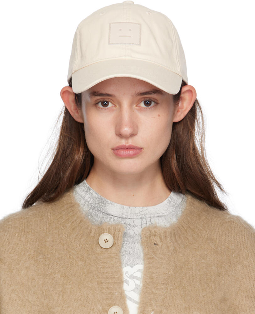 Acne Studios Off-White Leather Patch Cap Cover