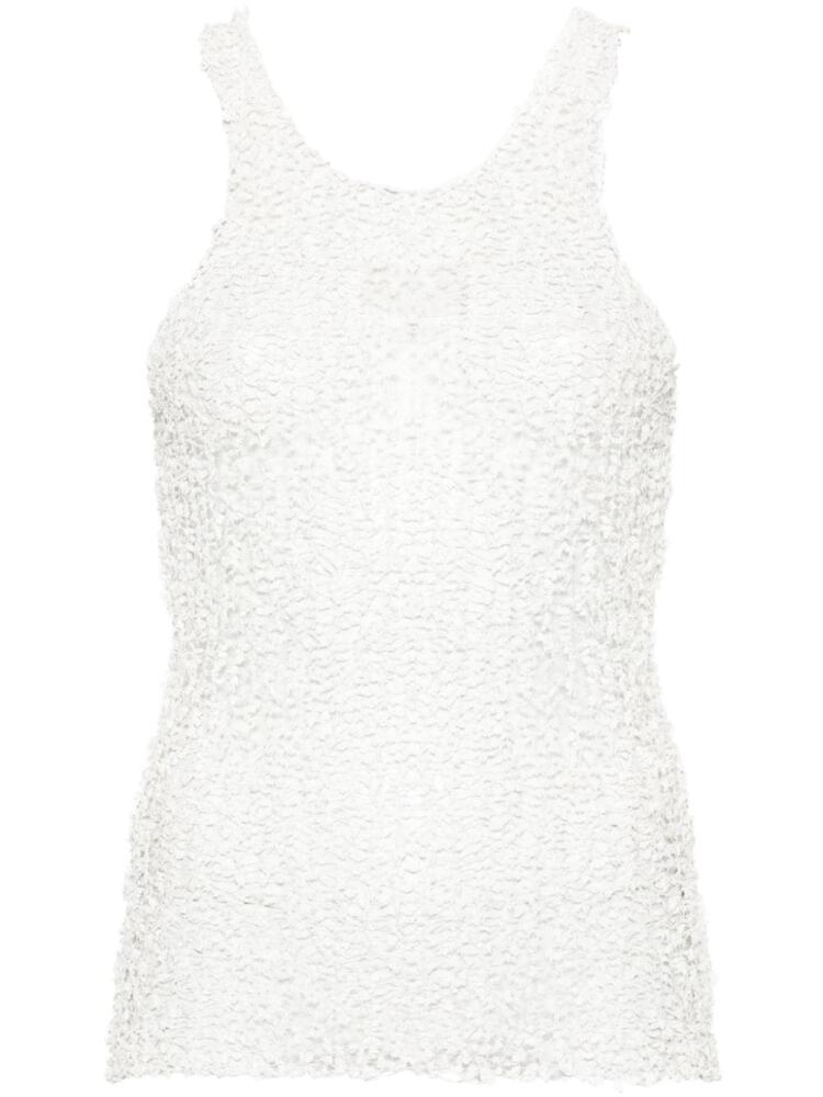 Maison Margiela sheer open tank top - White Cover