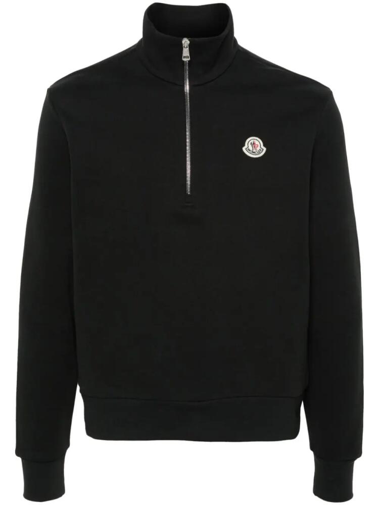 Moncler logo-appliqué jumper - Black Cover