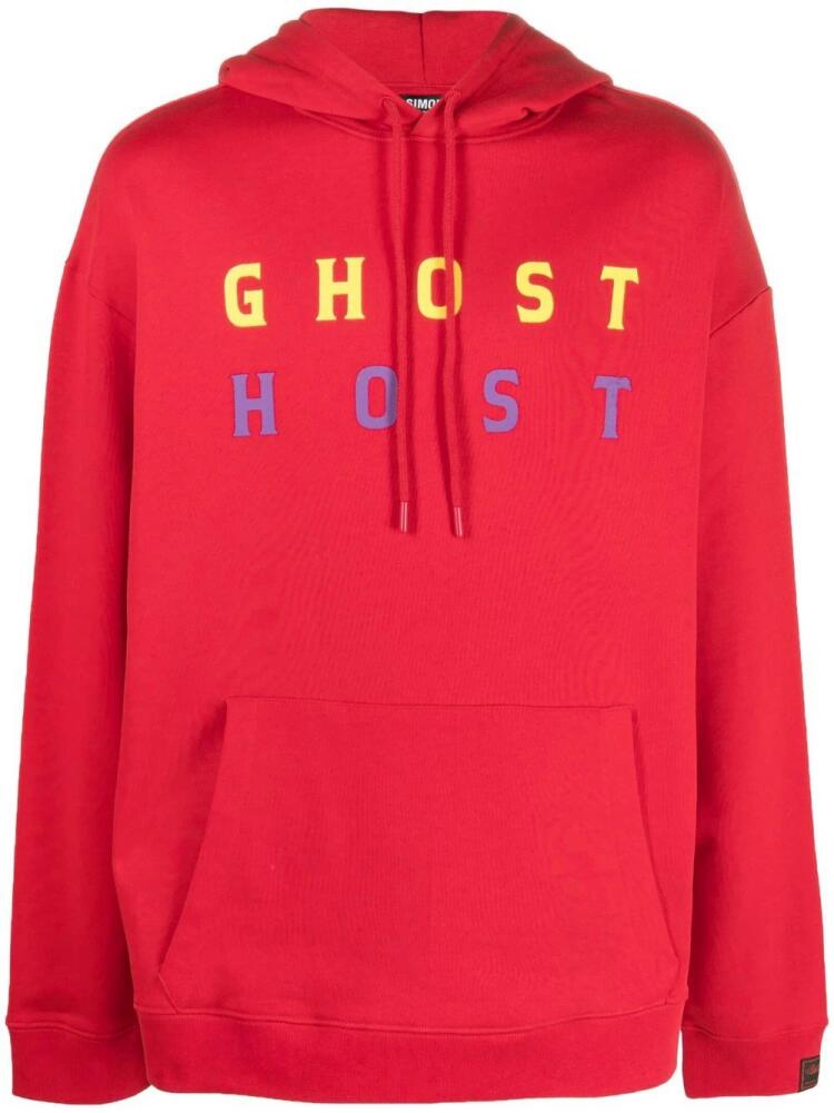 Raf Simons Ghost Host-print hoodie - Red Cover