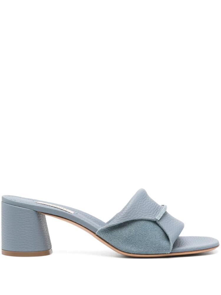 Casadei Parma Cleo 70mm leather mules - Blue Cover