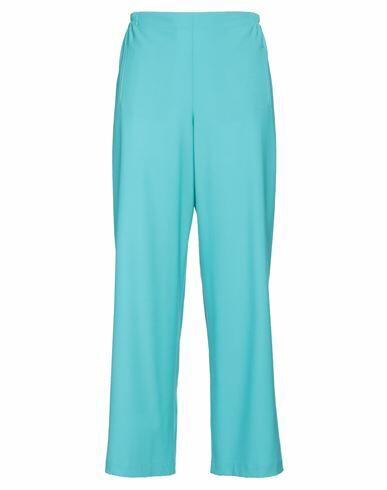 Niū Woman Pants Turquoise Polyester, Virgin Wool, Elastane Cover