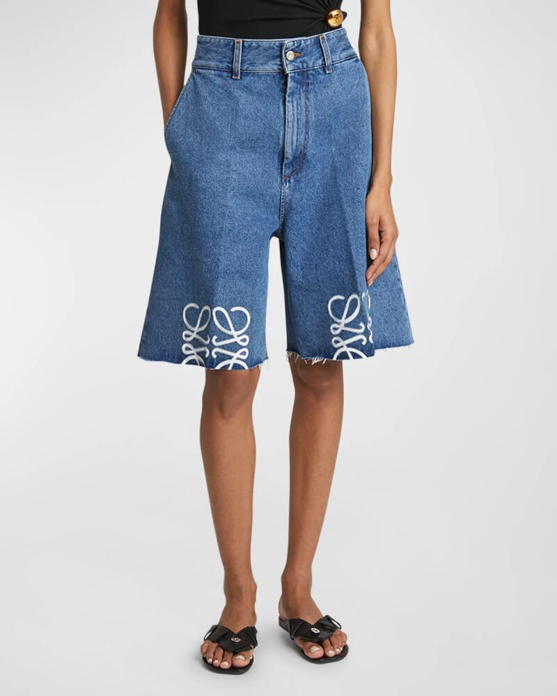 Loewe Anagram Long Denim Shorts Cover