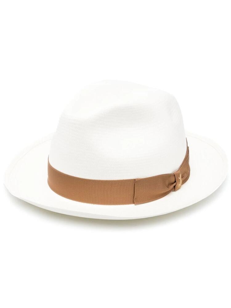 Borsalino straw ribbon hat - White Cover