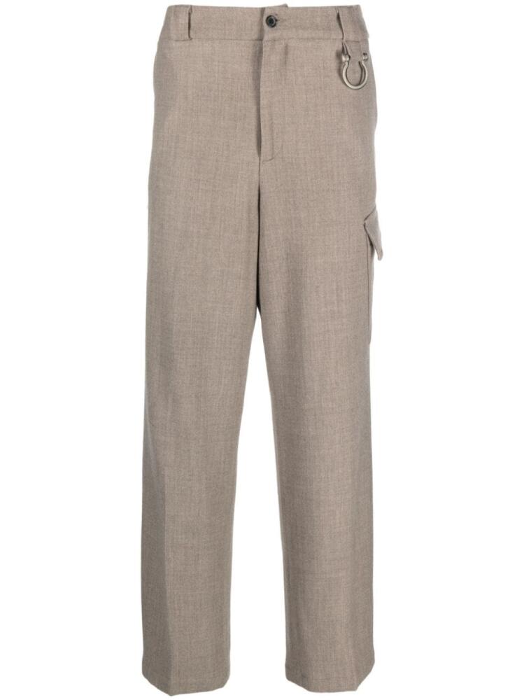 Paura cargo-pocket straight-leg trousers - Neutrals Cover