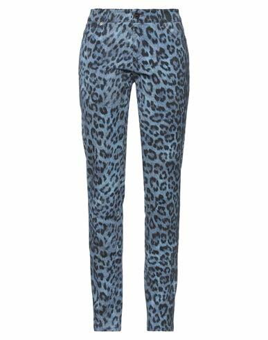 Seductive Woman Pants Blue Cotton, Elastane Cover