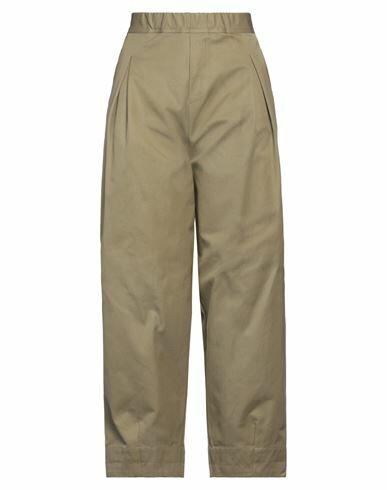 Virginia Bizzi Woman Pants Sage green Cotton Cover