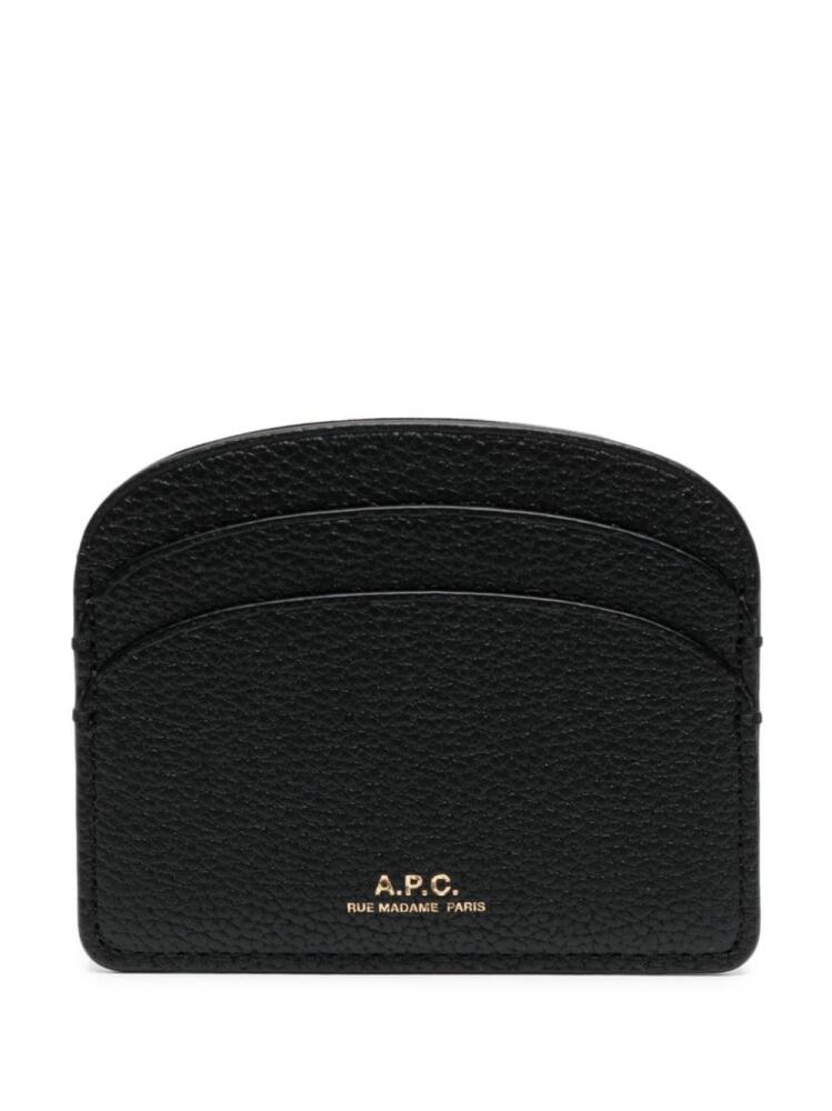 A.P.C. Demi Lune logo-stamp cardholder - Black Cover