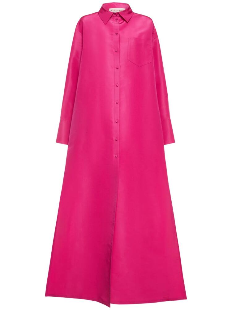 VALENTINO Silk Faille Shirt Gown Cover