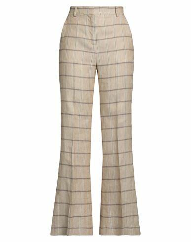 Emma & Gaia Woman Pants Camel Linen, Cotton, Elastane Cover