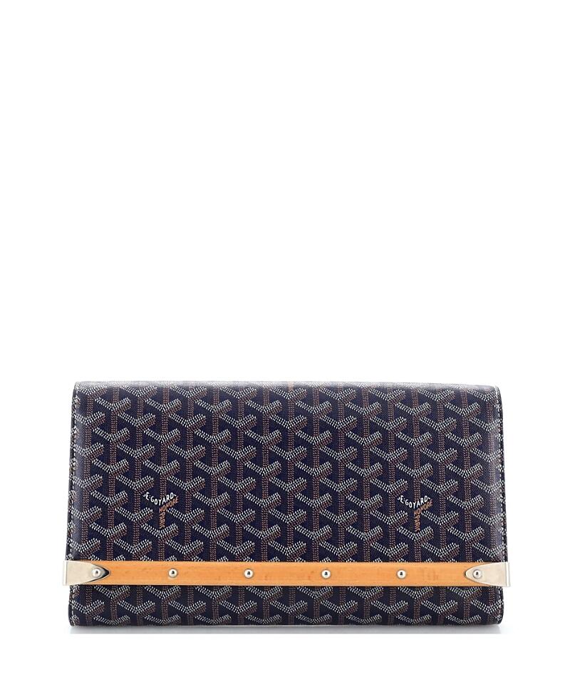 Pre-Owned Goyard Mm Monte Carlo Clutch Coated Canvas Cover