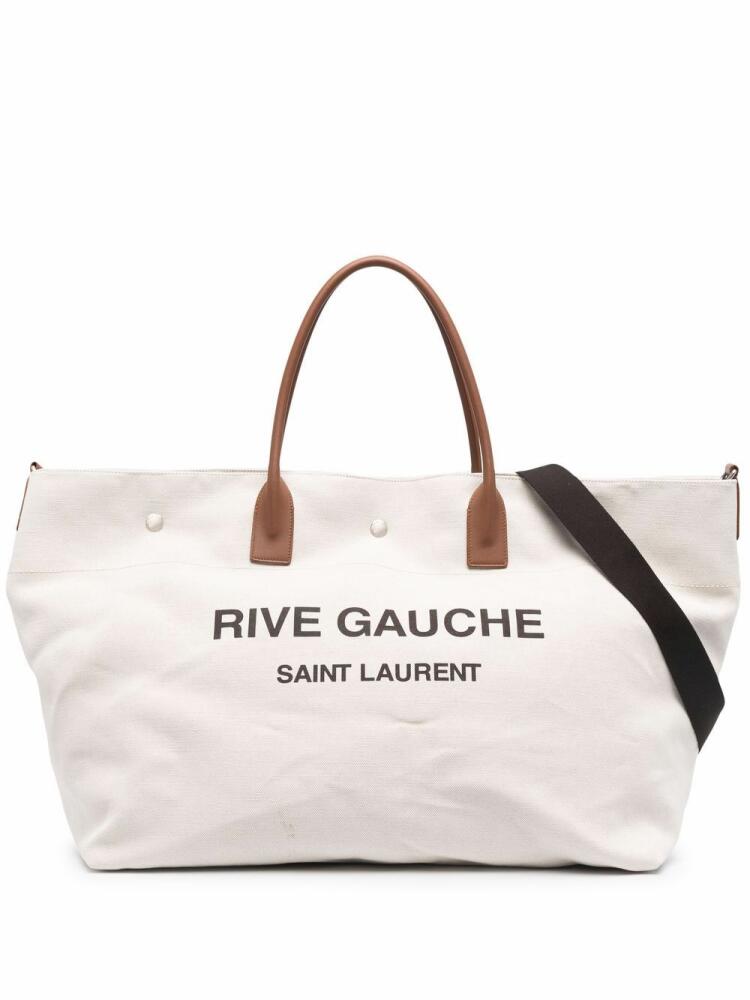 Saint Laurent Rive Gauche maxi tote bag - Neutrals Cover