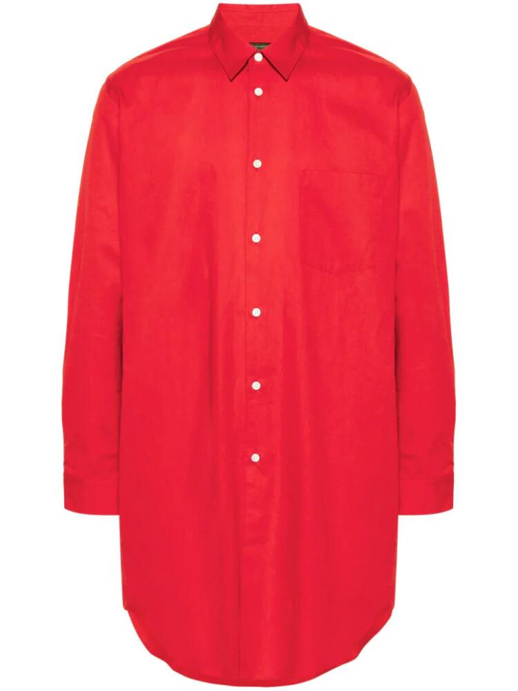 Comme des Garçons Homme plain cotton shirt - Red Cover