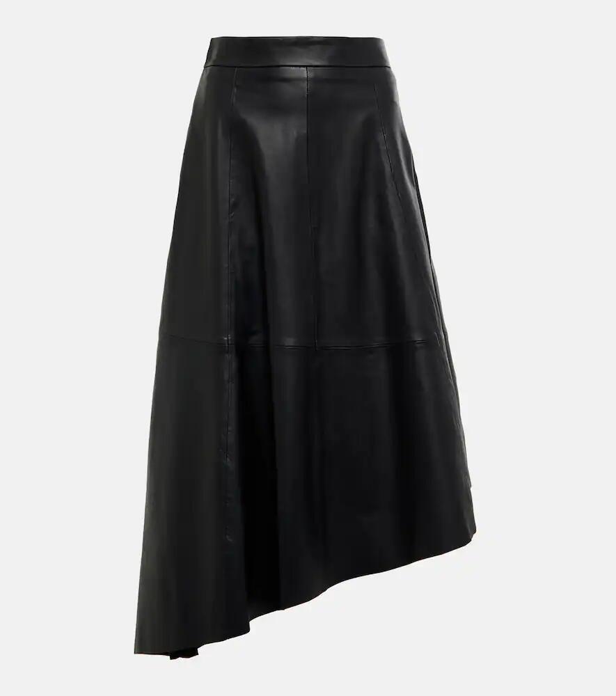 Polo Ralph Lauren Asymmetric leather midi skirt Cover