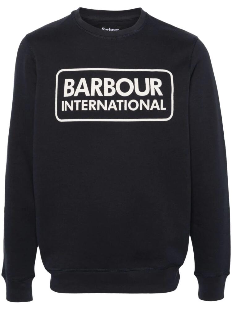 Barbour International logo-print cotton sweatshirt - Blue Cover