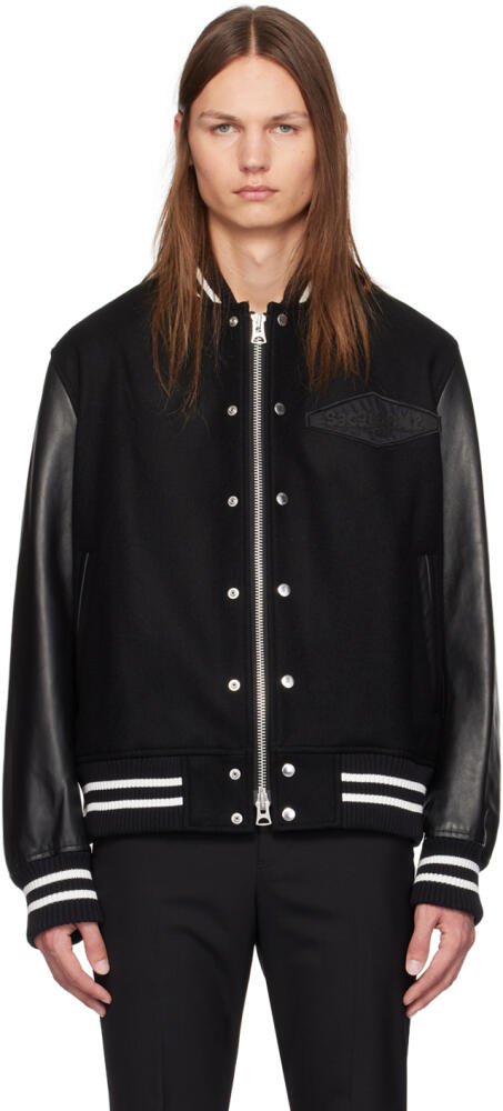 sacai Black Gonz Edition Leather Bomber Jacket Cover