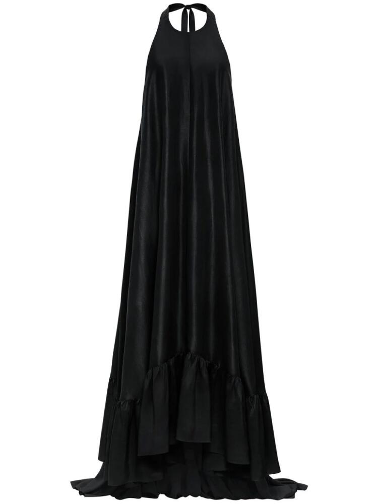 AZEEZA Sadie halterneck silk gown - Black Cover