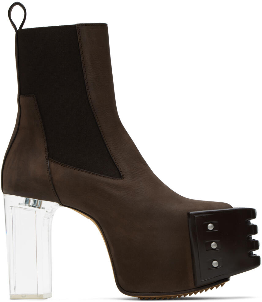 Rick Owens Brown Grill Chelsea Boots Cover