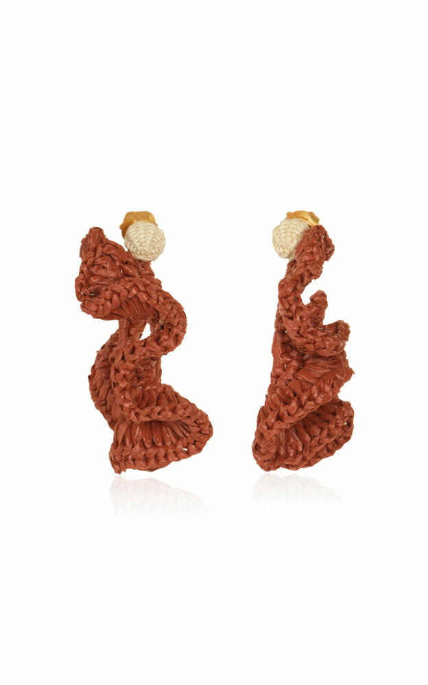 Johanna Ortiz - Dance Elements Crocheted Palm Earrings - Red - Gifts For Her Cover