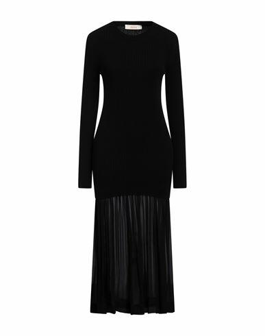 Jucca Woman Midi dress Black Virgin Wool, Viscose Cover