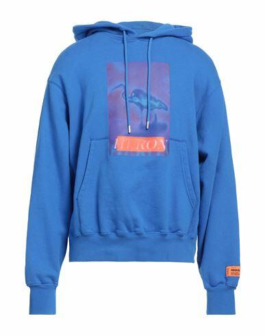 Heron Preston Man Sweatshirt Azure Cotton, Elastane, Polyester Cover