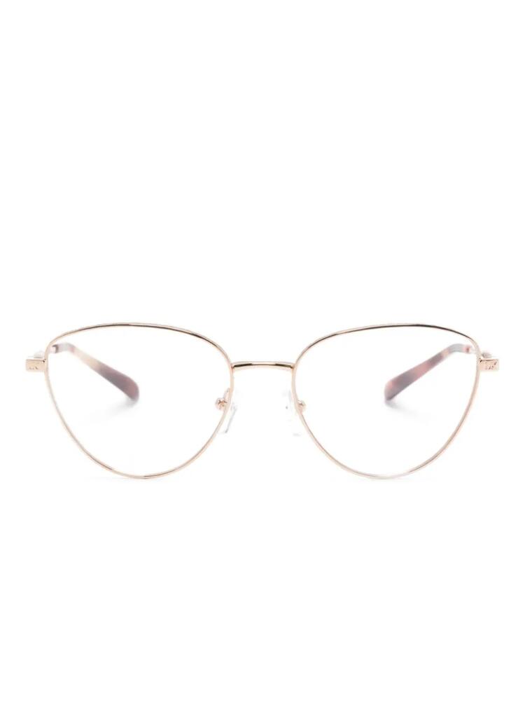 Michael Kors logo-debossed cat-eye glasses - Gold Cover