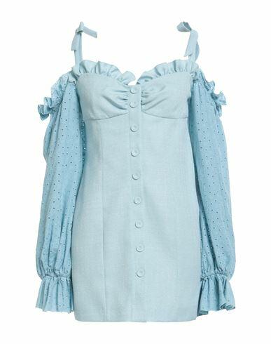 La Semaine Paris Woman Mini dress Sky blue Polyester Cover