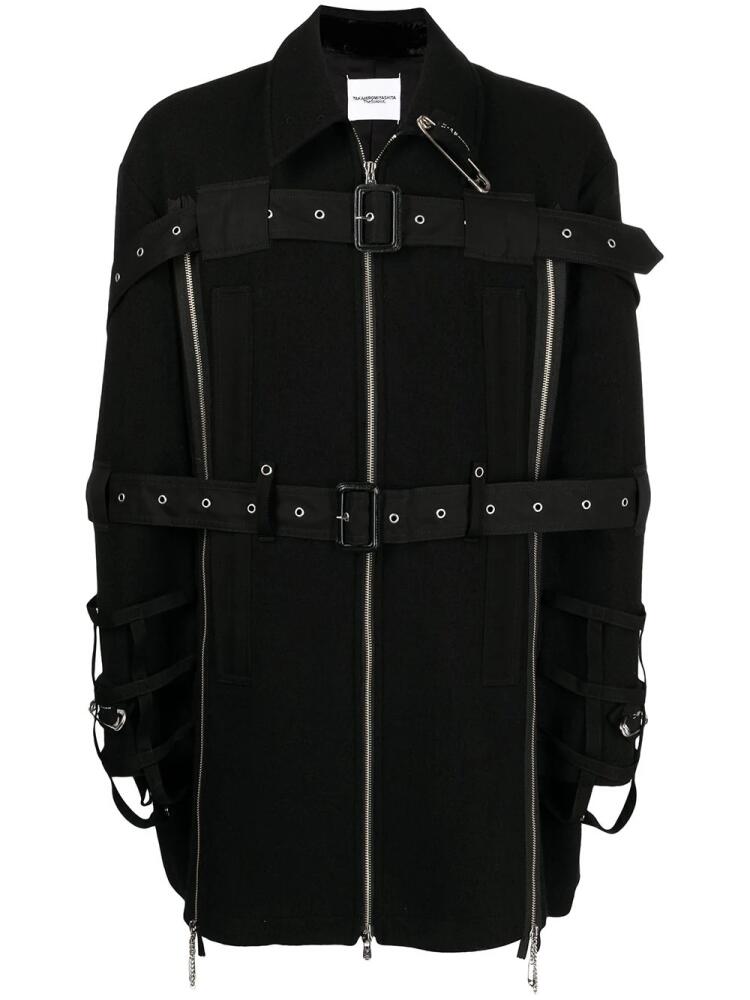 Takahiromiyashita The Soloist safety-pin detail jacket - Black Cover