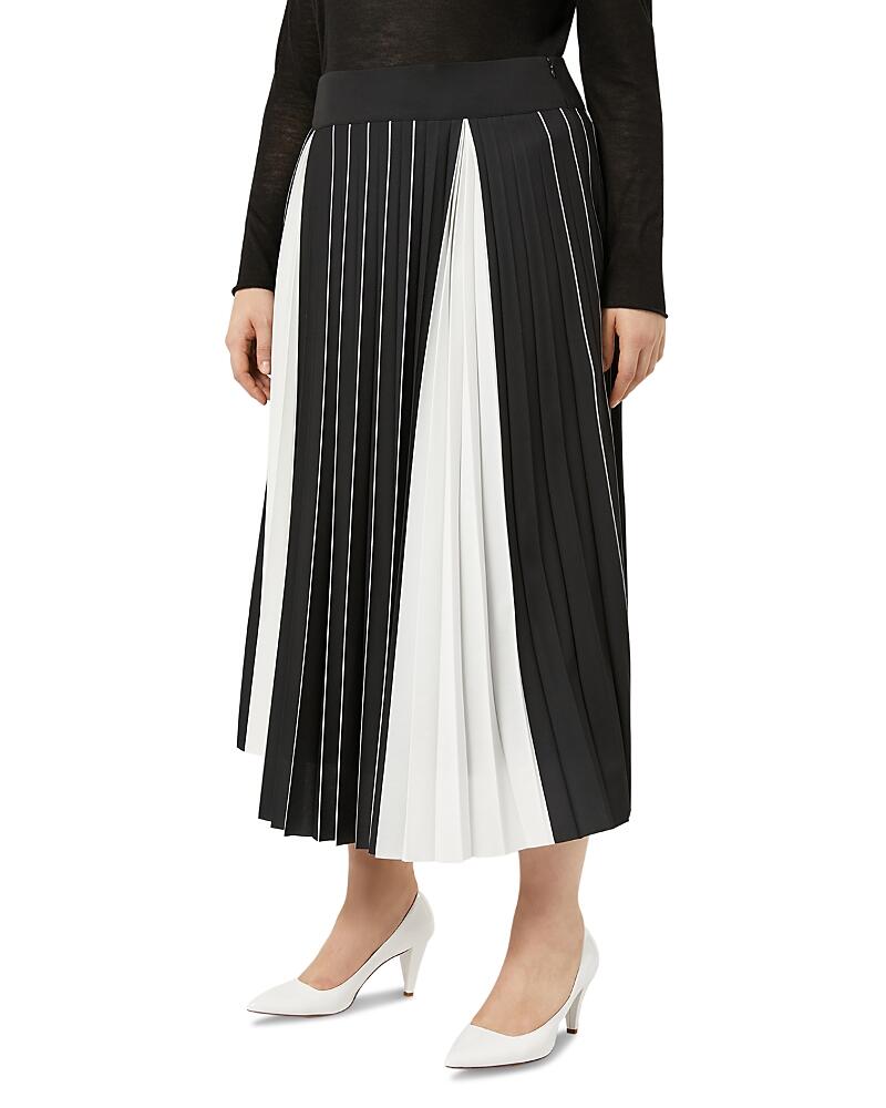 Marina Rinaldi Zina Color Blocked Pleated Midi Skirt Cover