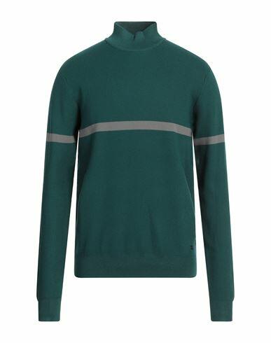 Yes Zee By Essenza Man Turtleneck Dark green Viscose, Nylon Cover