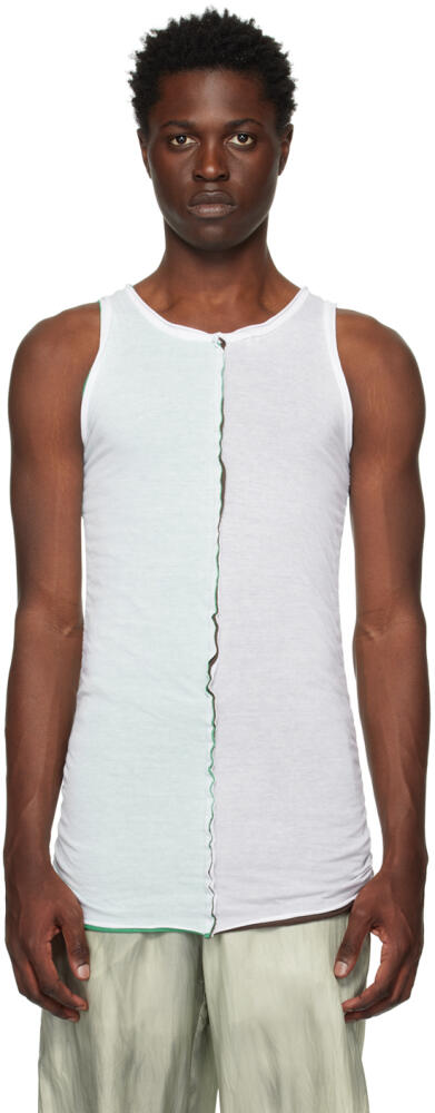 Edward Cuming White Layered Tank Top Cover