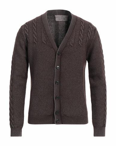 Wool & Co Man Cardigan Dark brown Merino Wool Cover