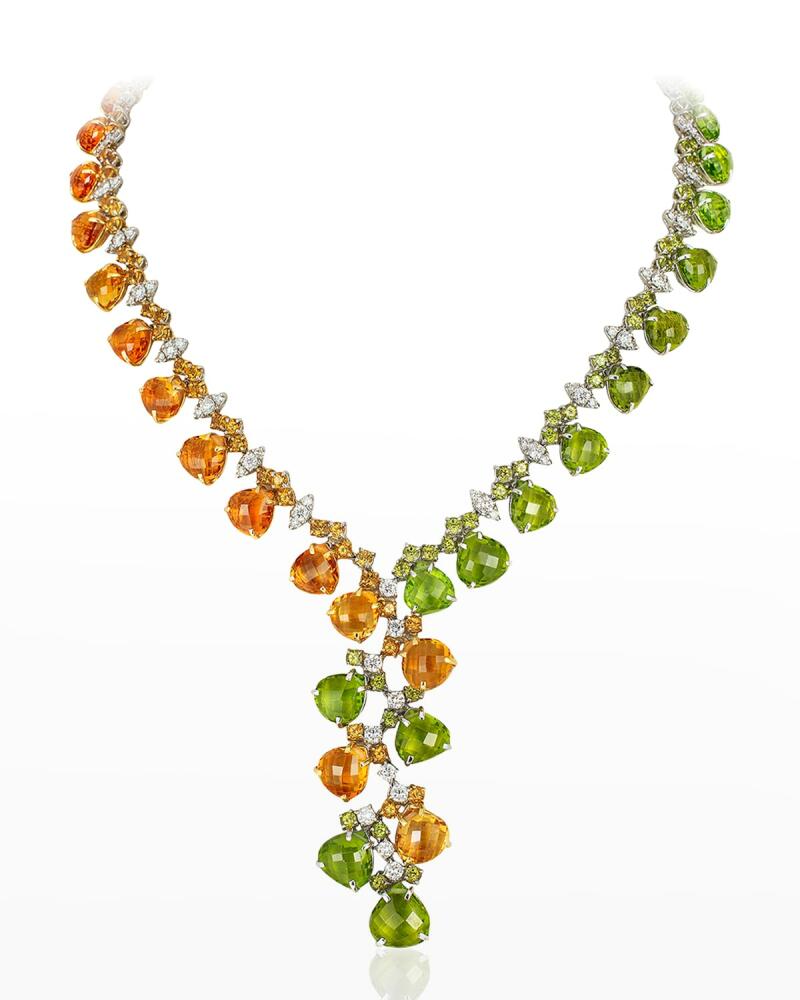 Andreoli Peridot, Diamond and Citrine Necklace Cover