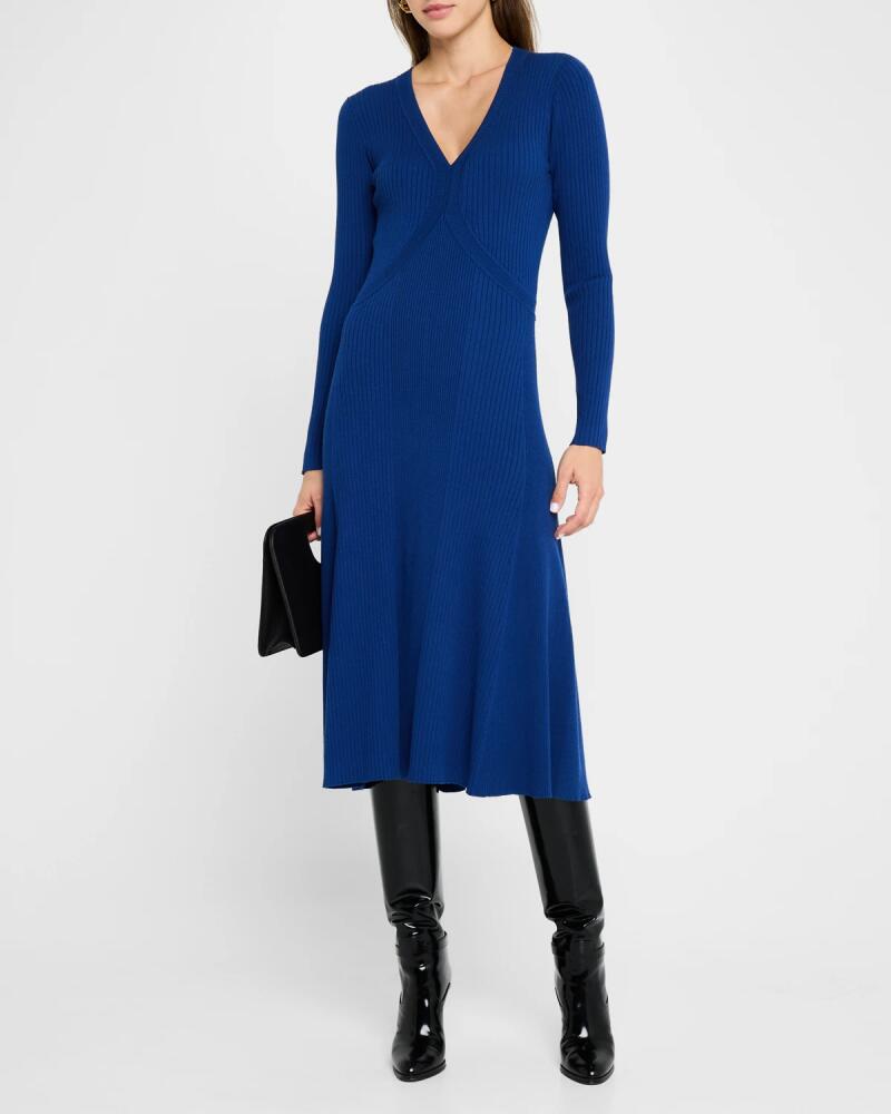 Elie Tahari The Vanessa Ribbed Midi Sweater Dress Cover