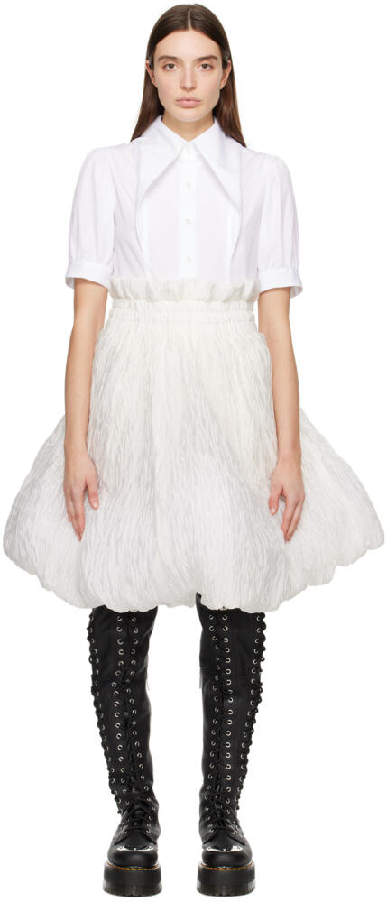 Noir Kei Ninomiya Off-White Bubble Hem Midi Skirt Cover