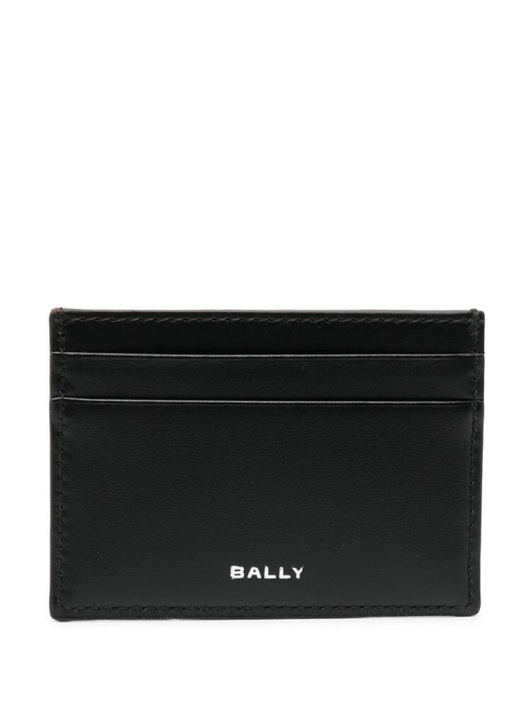 Bally stripe-detail leather card holder - Brown Cover