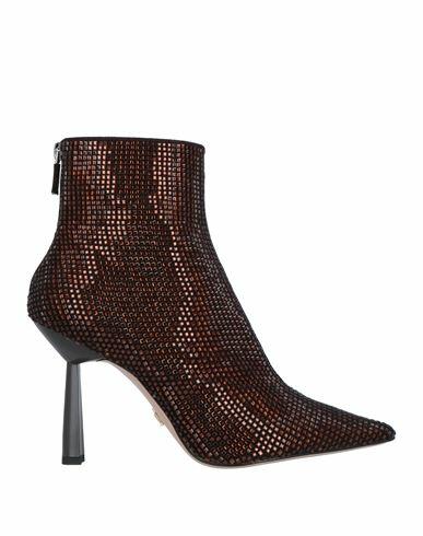 Lola Cruz Woman Ankle boots Brown Leather Cover