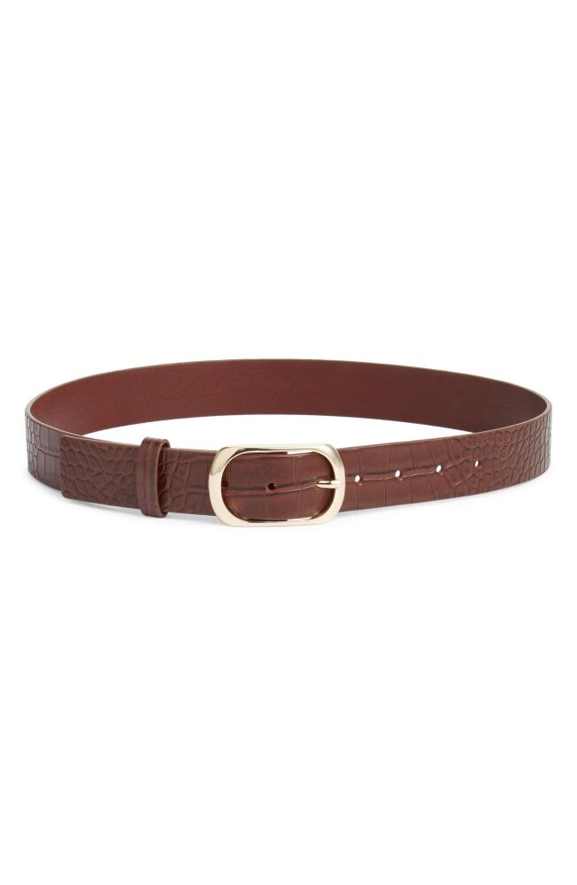 Nordstrom Rebecca Croc Embossed Belt in Brown Chocolate Cover