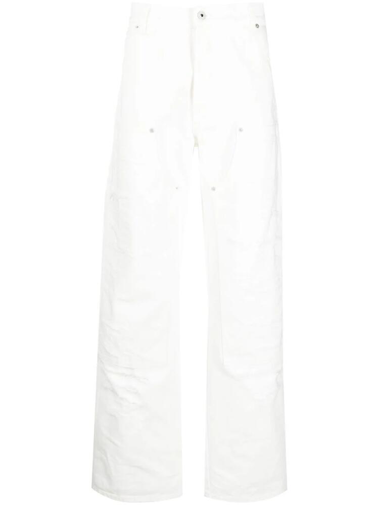 Heron Preston distressed carpenter jeans - White Cover