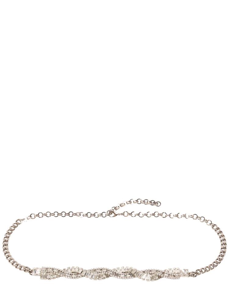 ALESSANDRA RICH Crystal Braid Belt Cover